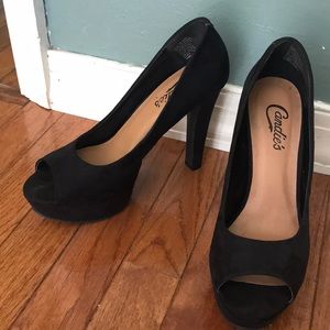 4 inch black candies heels.